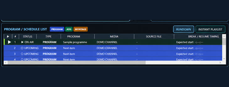 VaanPlay demonstration programme and schedule list